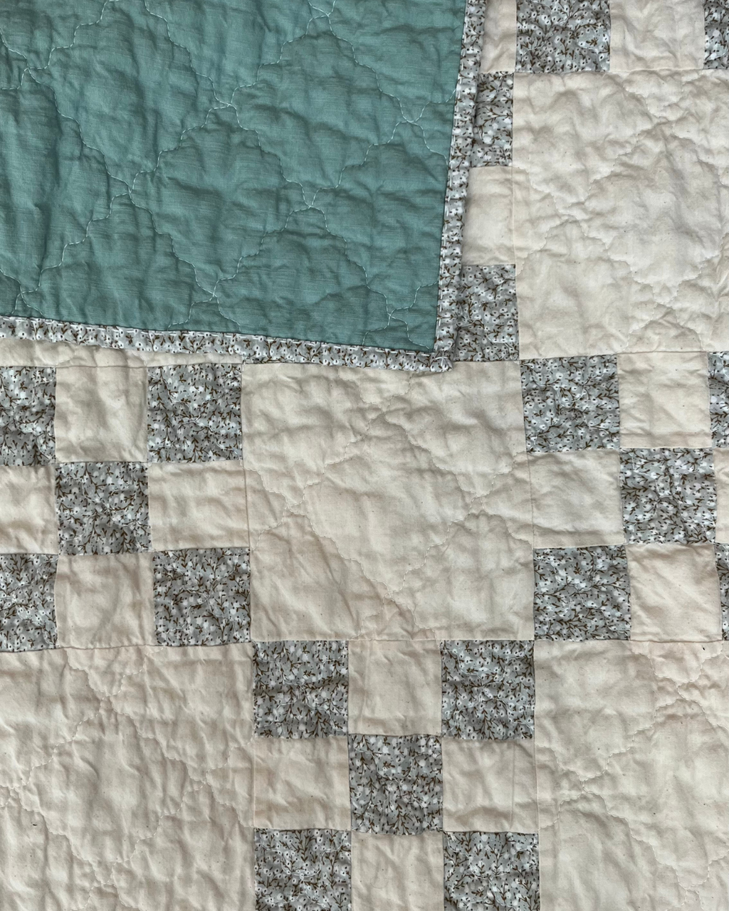 Sage Mini Floral Heirloom Quilt