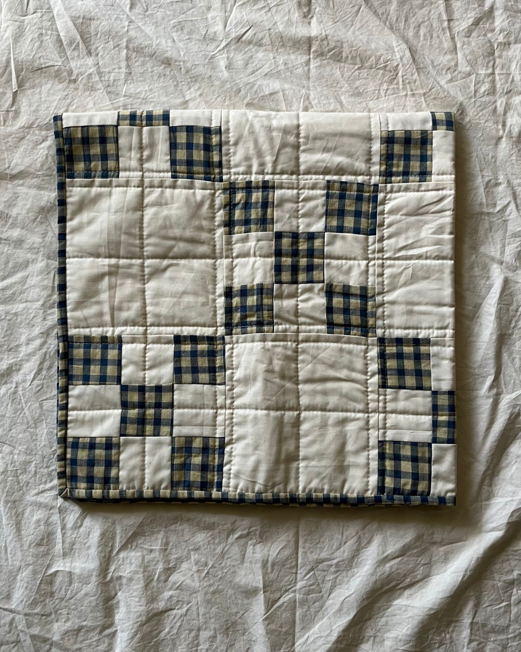 Butter & Blue Gingham Heirloom Quilt