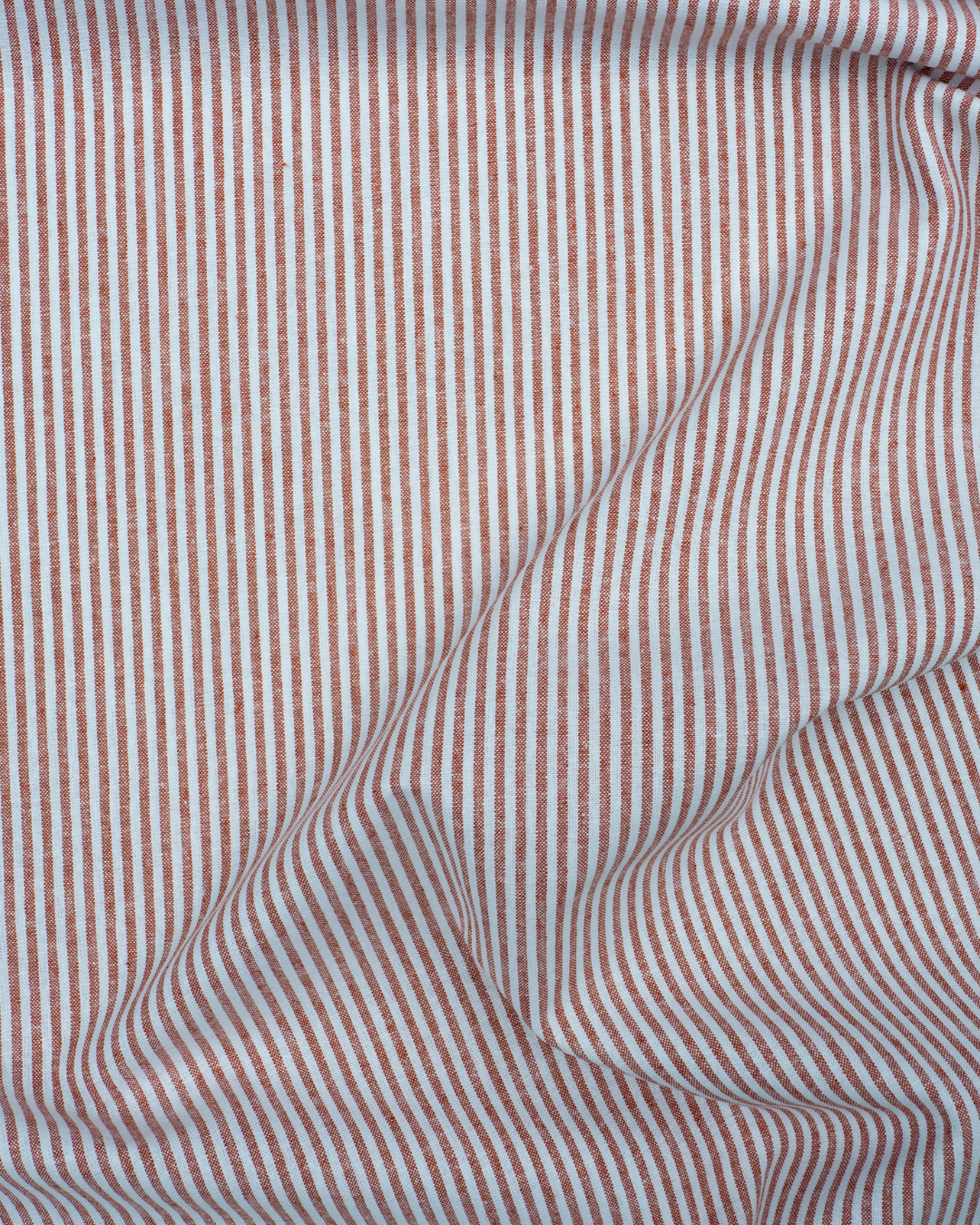 Strawberry Stripe ~ Essex Yarn Dyed Classic Woven