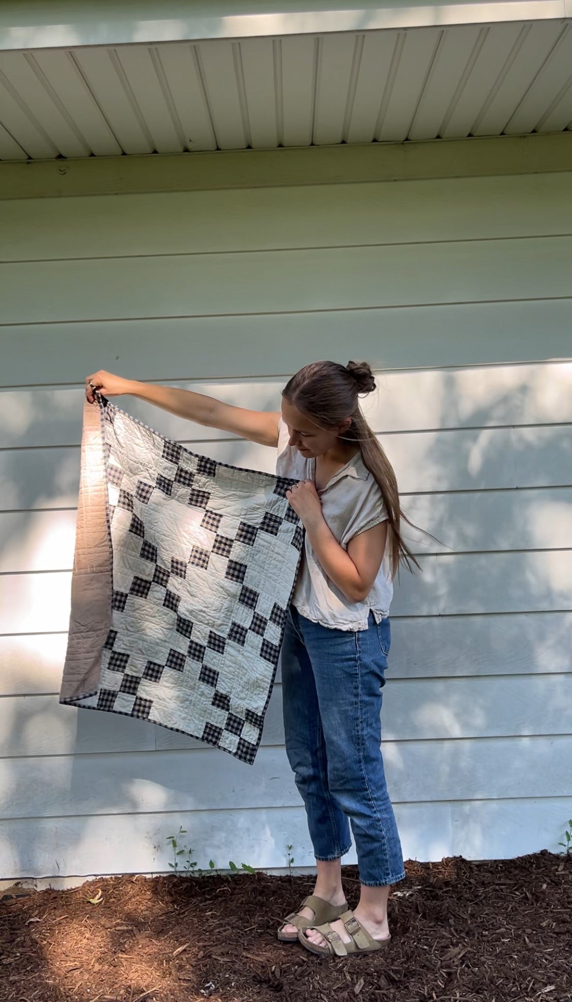 Blue Gingham Heirloom Quilt