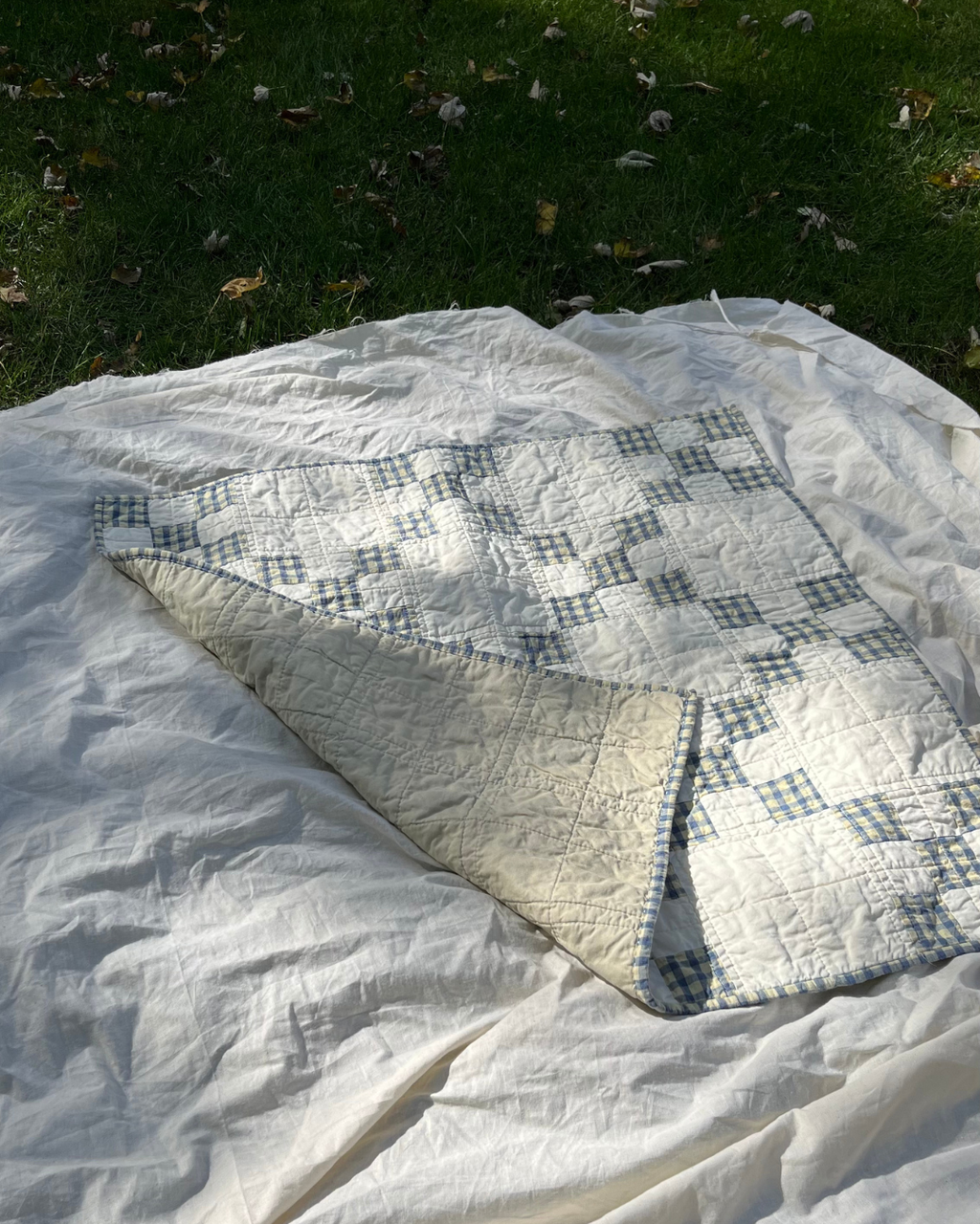 Butter & Blue Gingham - Perfectly Imperfect - Quilt