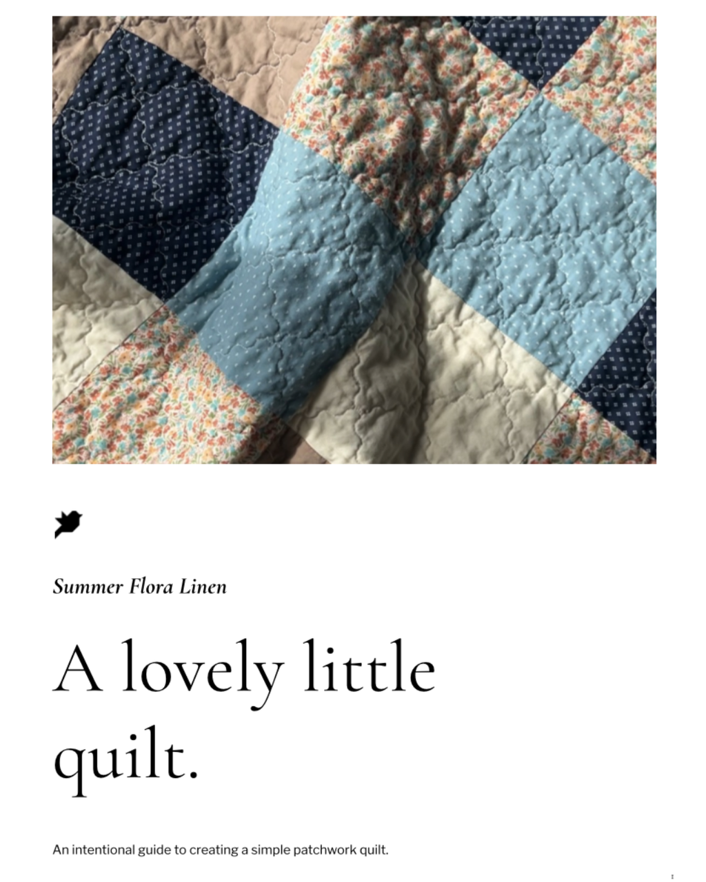 A Lovely Little Quilt ~ Patchwork Quilt Pattern and Step-By-Step Guide
