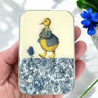 Duck and Flower Heirloom Notions Tin