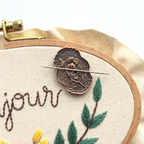 Elegant Rose Gold Iris Magnetic Needle Minder