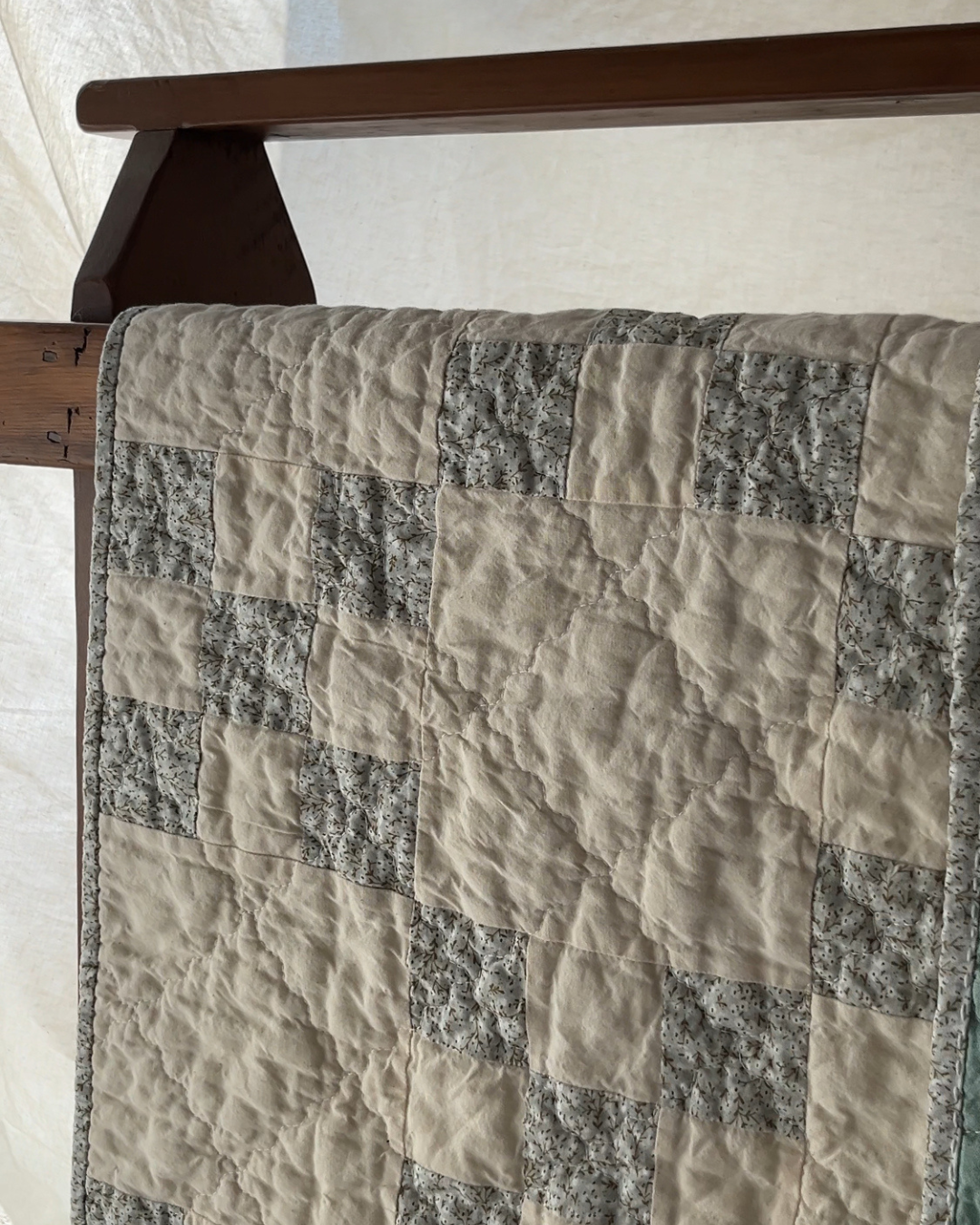 Sage Mini Floral Heirloom Quilt