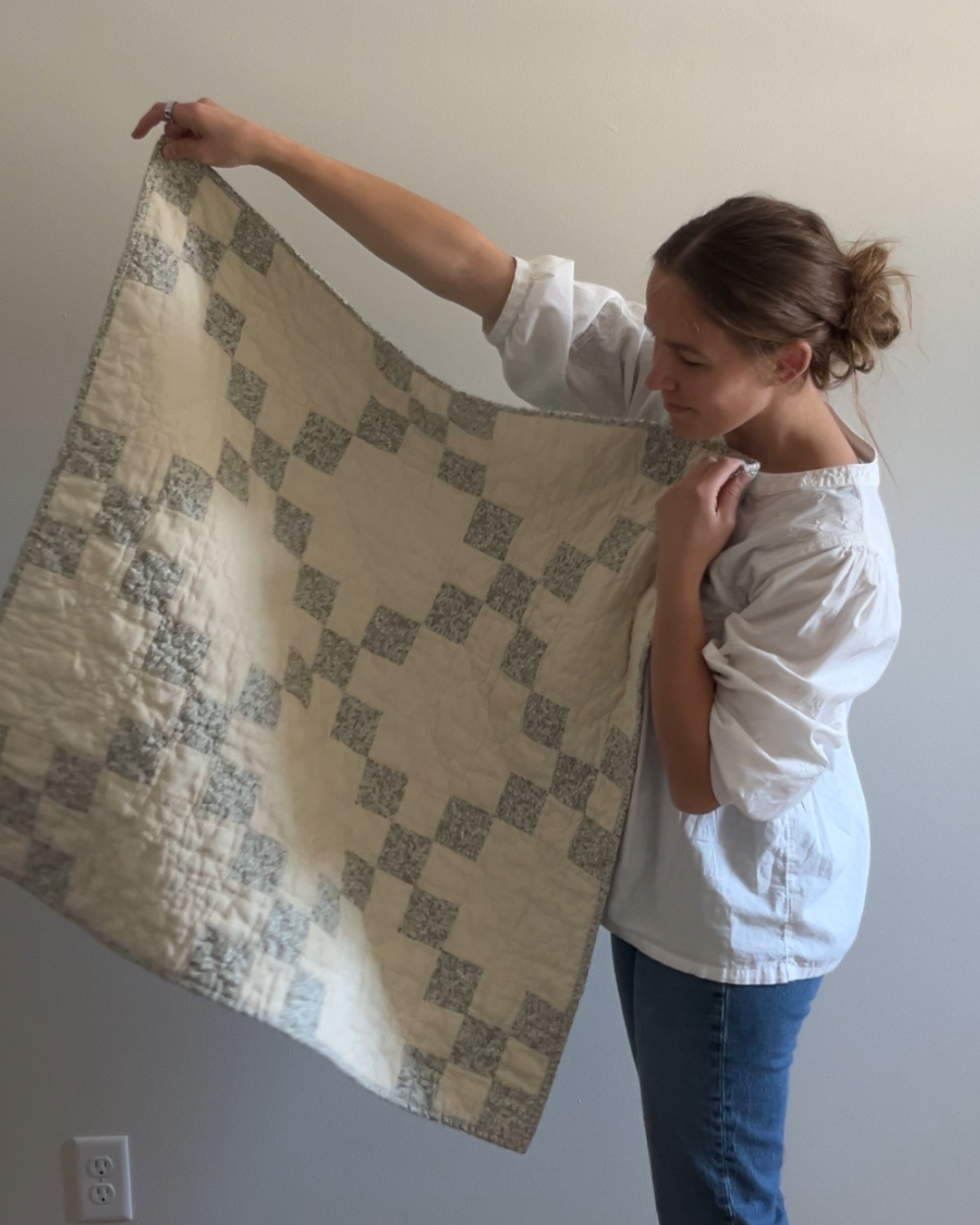 Sage Mini Floral Heirloom Quilt