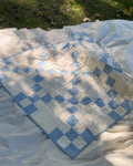 Cottage Blue Hearts Heirloom Quilt