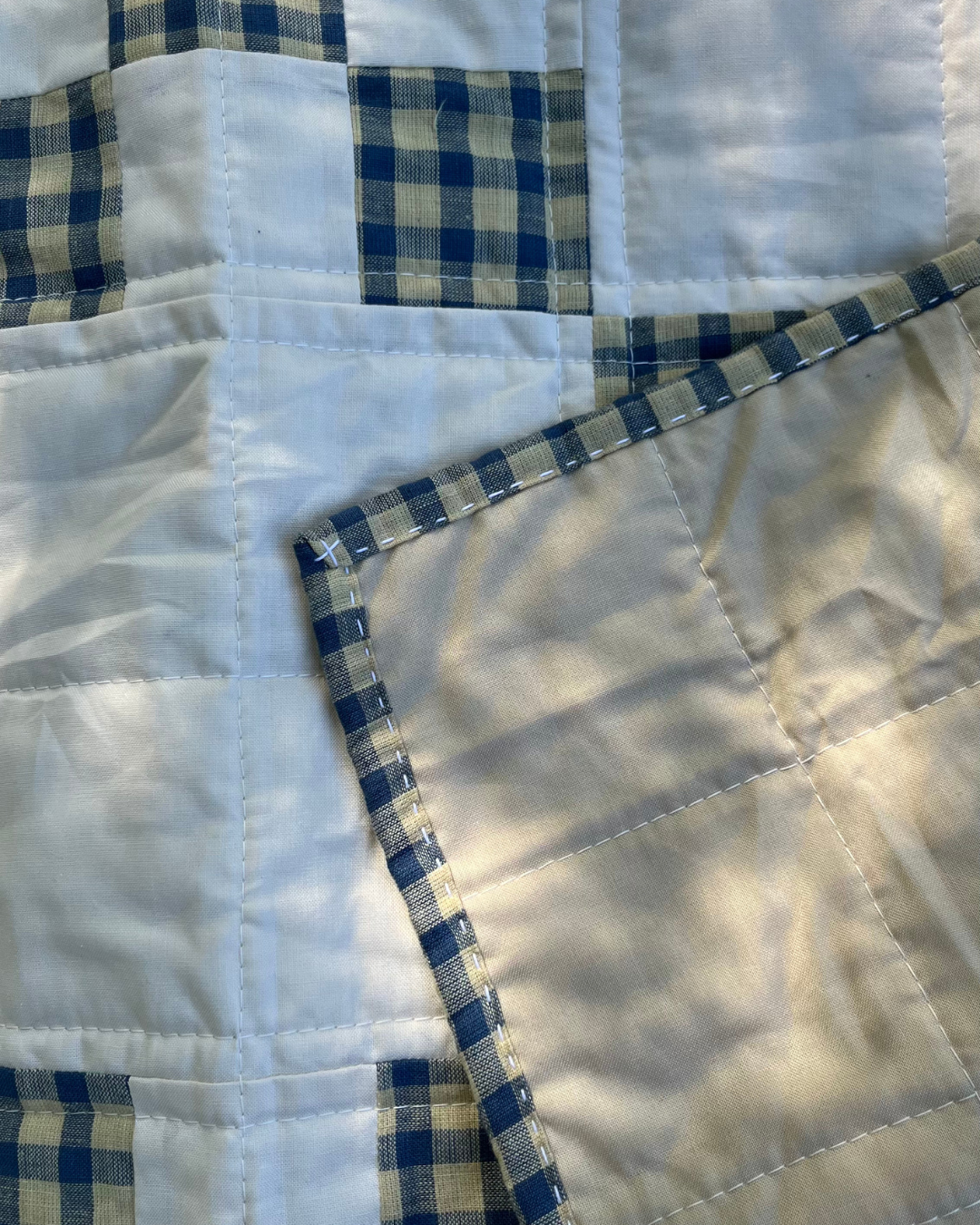 Butter & Blue Gingham Heirloom Quilt
