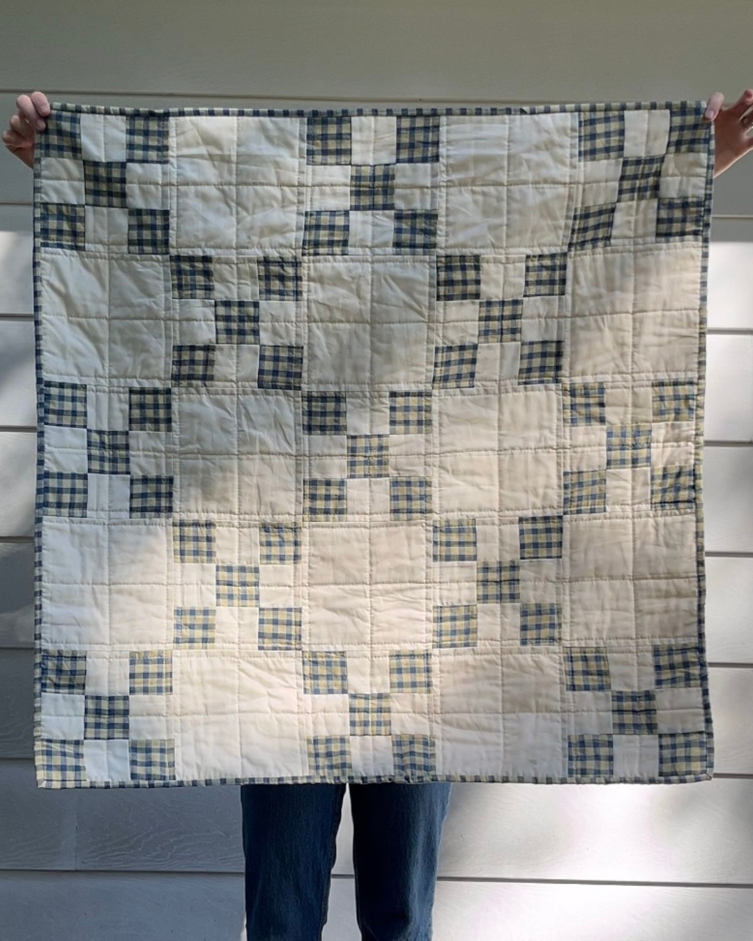 Butter & Blue Gingham Heirloom Quilt
