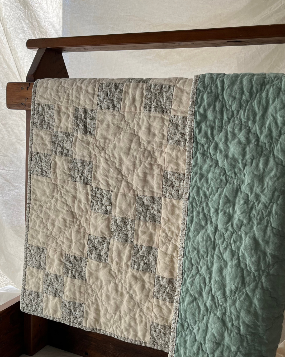 Sage Mini Floral Heirloom Quilt
