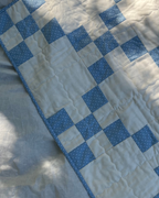 Cottage Blue Hearts Heirloom Quilt