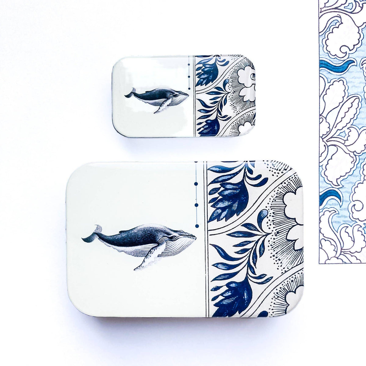 Whale Deco Heirloom Notions Tin